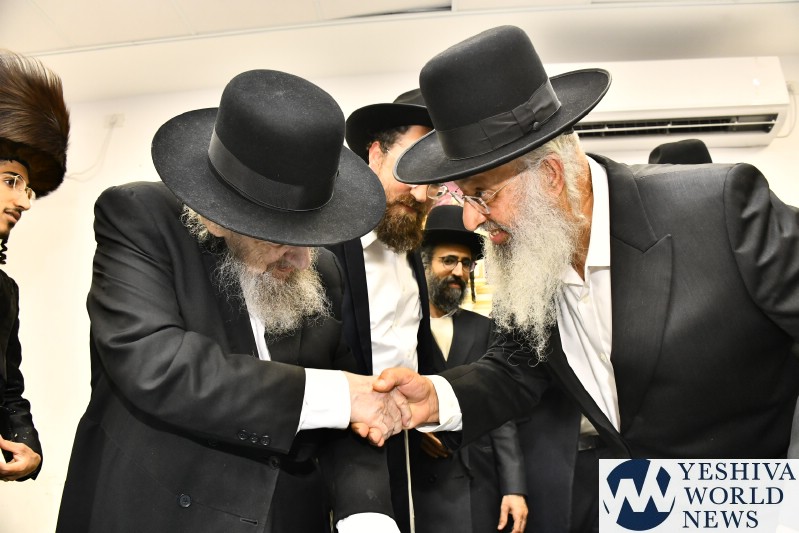 PHOTOS: Hagaon HaRav Landau Participates In Sheva Brachos For Grandson Of Breslov Chayei Olam Nasi [PHOTOS VIA SHUKI LERER FOR YWN]