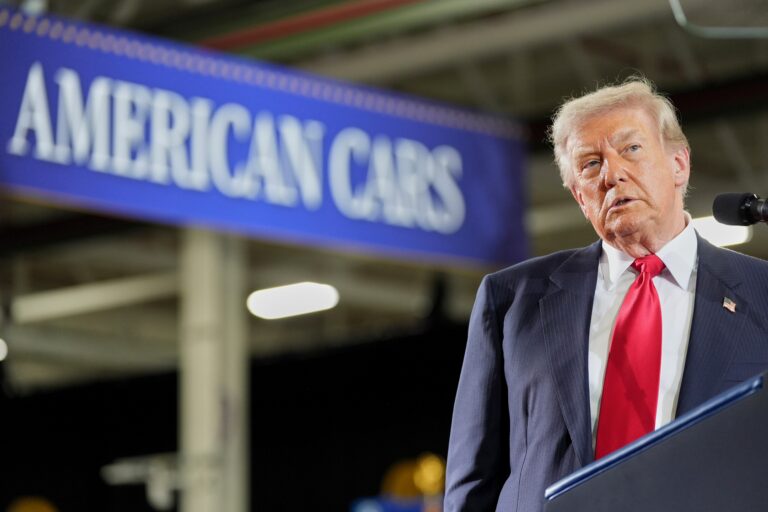 Trump Defends His Tariffs During Michigan Visit Even as Businesses Say They’ve Hurt the State