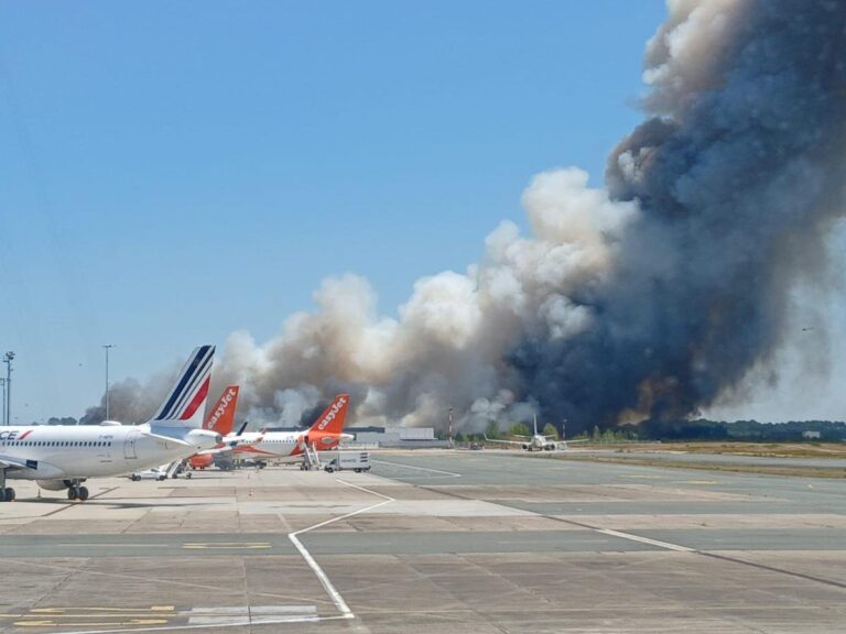 2 Firefighters Killed Battling a Blaze Near Bordeaux Airport, Flights Delayed