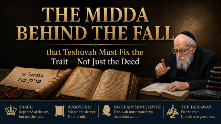 Augustine’s Mystery—Solved by lehavdil Rav Chaim Shmuelevitz zt”l