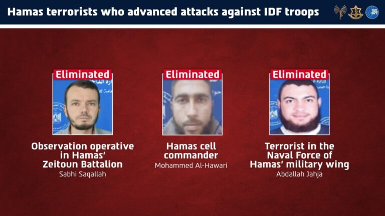 IDF, ISA Eliminate Hamas Terrorist Who Infiltrated Israel on Oct. 7, Along With 2 Others in Northern Gaza
