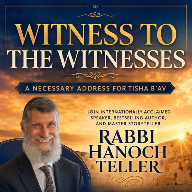 Rabbi Hanoch Teller to Deliver Tisha B’Av Address in Crown Heights
