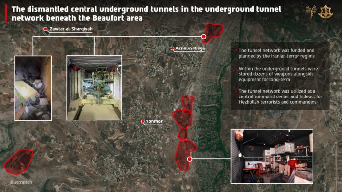 IDF Destroys Terror Tunnels in Beaufort With About 700 Tons of Explosives
