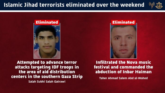 IDF Kills PIJ Terrorist Who Commanded Abduction at Nova Festival, Another Operative in Separate Strike