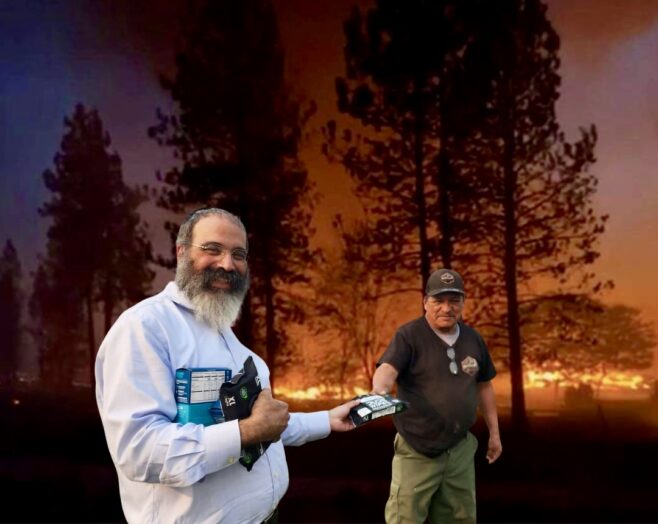 Spokane Shliach Brings Aid to Firefighters Amid Wildfires